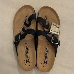 Mephisto Women's Sz 42 (US 12) HELENORE Navy Sandalbuck/Mystic NWT